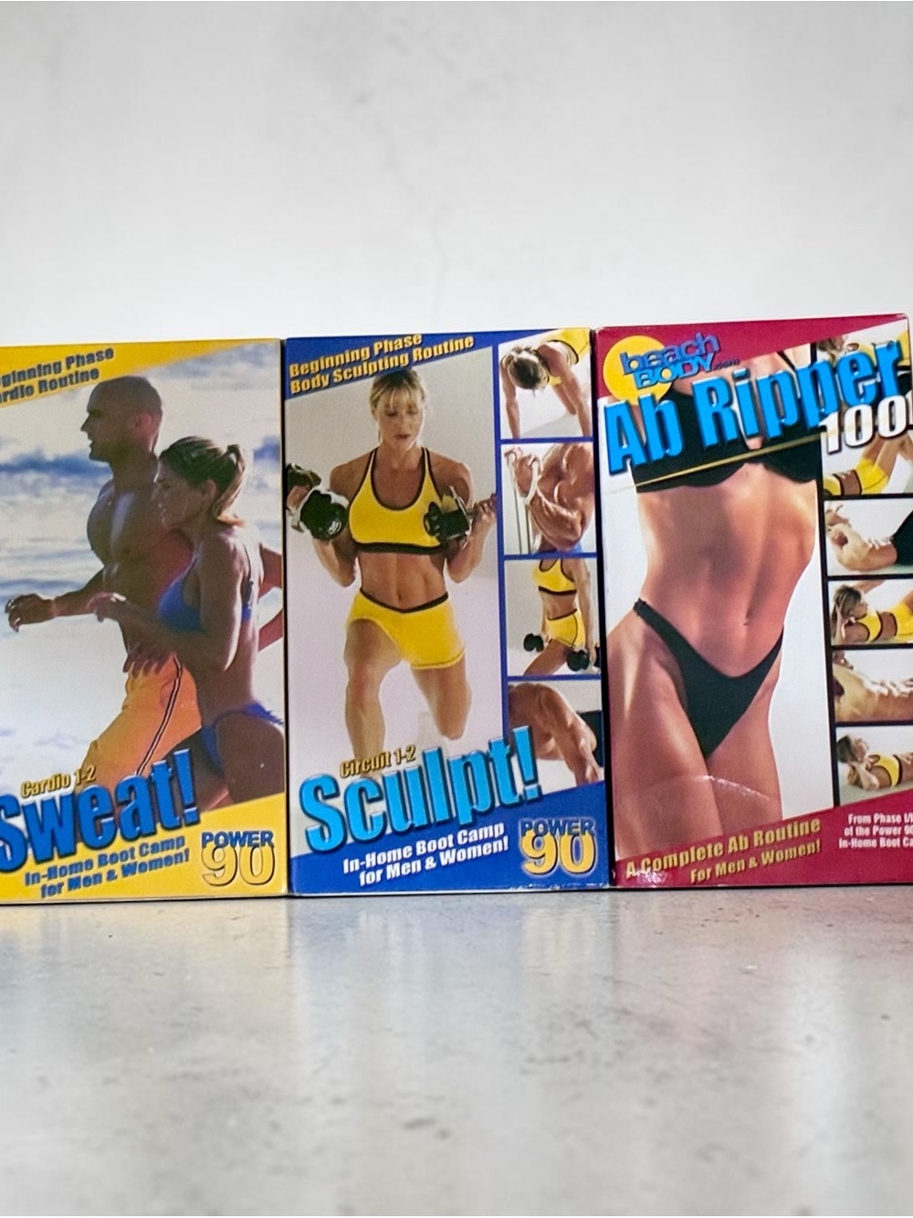 Vintage Beachbody Power 90  VHS Workout Tapes (Set of 3)